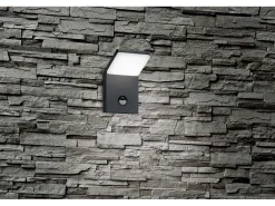 Aplique de Pared Exterior LED con Sensor IP54 8W - Trio - Perla Blanco Antracita