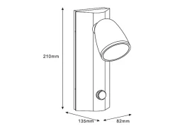 Aplique de Pared Exterior Aluminio con Detector de Movimiento Abel Gris Oscuro