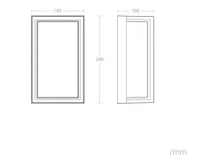Aplique de Pared Exterior LED 12W Aluminio CCT Seleccionable Doble Difusor Arelien Large II Antracita