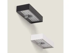 Aplique de Pared Exterior LED 6W con Sensor de Movimiento PIR Karl Solar Blanco 3000K Blanco Cálido