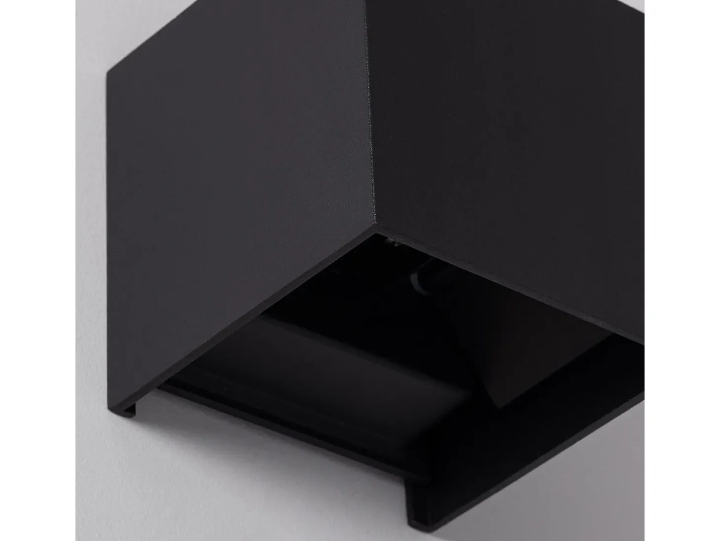 Aplique de Pared Exterior LED 6W Aluminio Iluminación Doble Cara Eros Negro 3000K Blanco Cálido