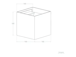 Aplique de Pared Exterior LED 6W Aluminio Iluminación Doble Cara Eros Negro 3000K Blanco Cálido