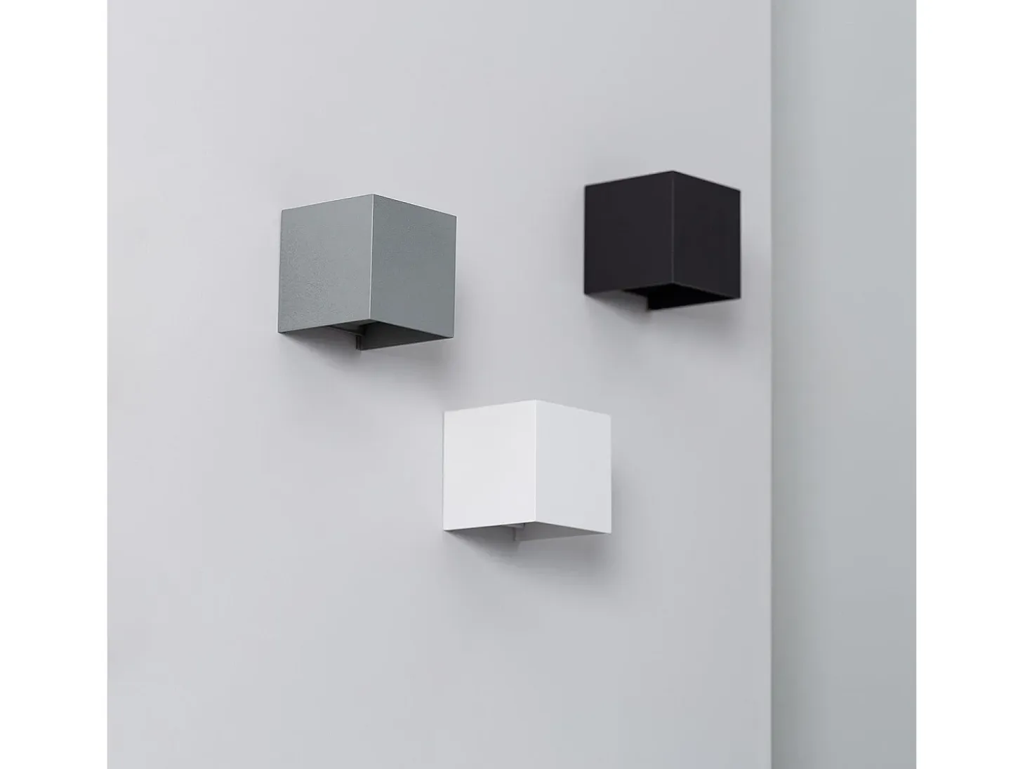 Aplique de Pared Exterior LED 6W Aluminio Iluminación Doble Cara Eros Negro 3000K Blanco Cálido