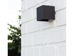 Aplique de Pared Exterior LED 6W Aluminio Iluminación Doble Cara Eros Negro 3000K Blanco Cálido