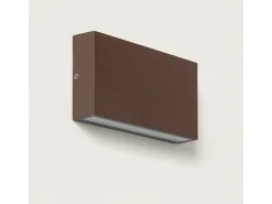 Aplique de Pared Exterior LED 10W Aluminio Iluminación Doble Cara CCT Seleccionable Brooky M Óxido