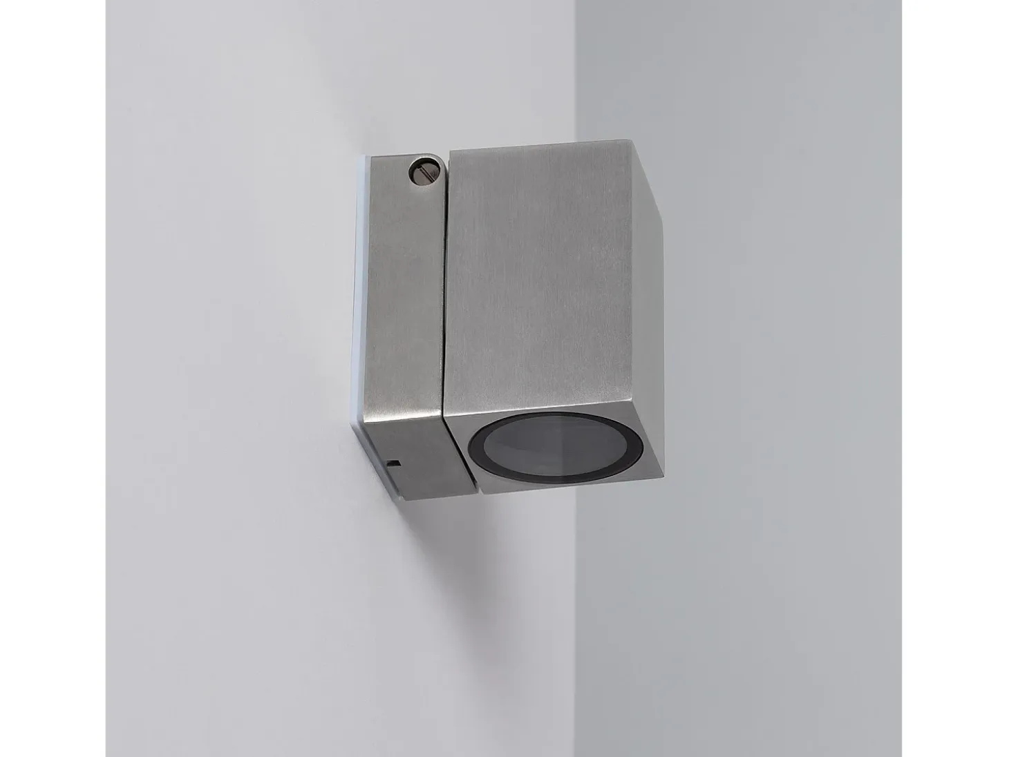 Aplique de Pared Exterior Aluminio Cuadrado Onuba Plateado