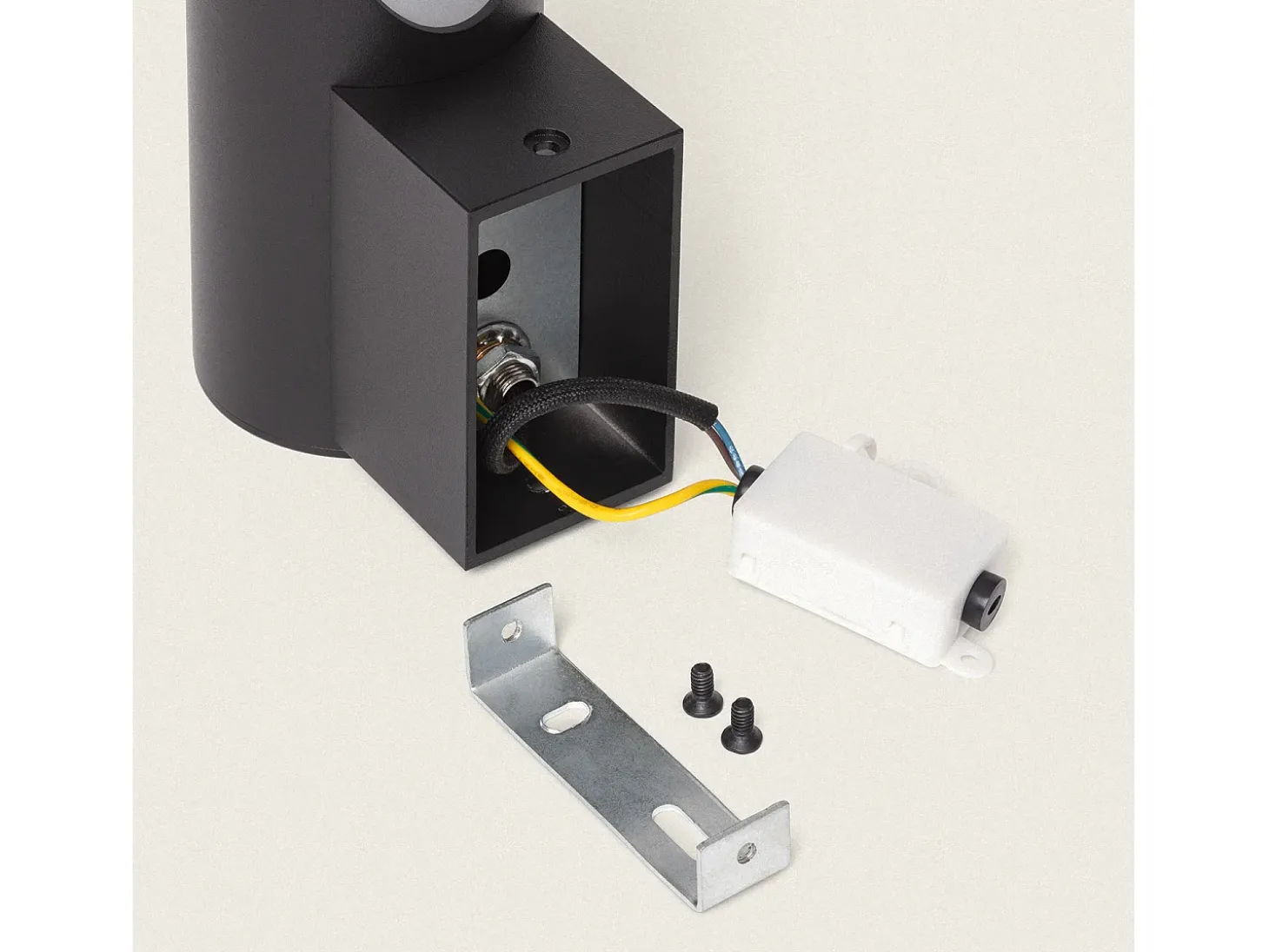 Aplique de Pared Exterior Aluminio Oblong Negro