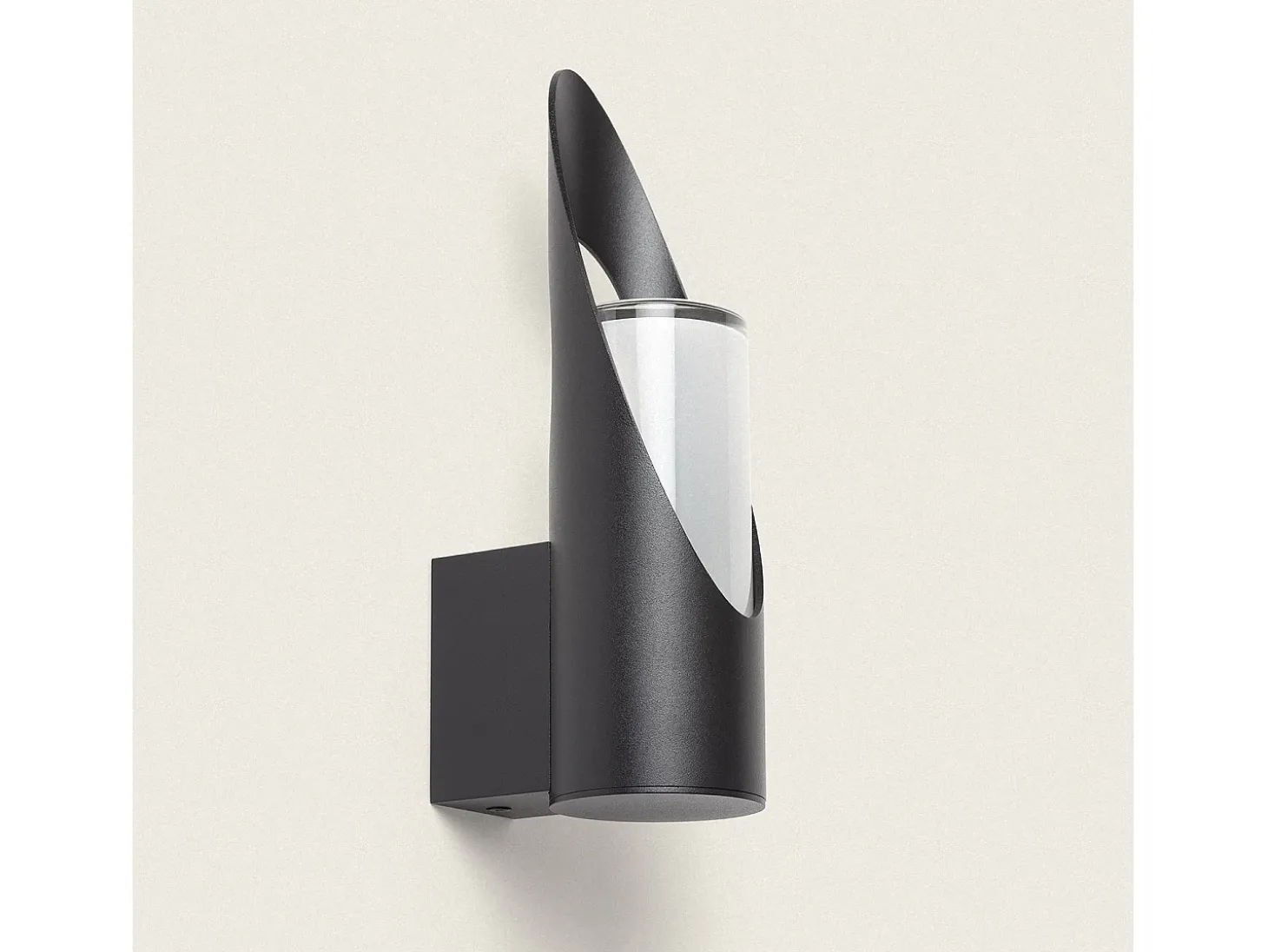 Aplique de Pared Exterior Aluminio Oblong Negro