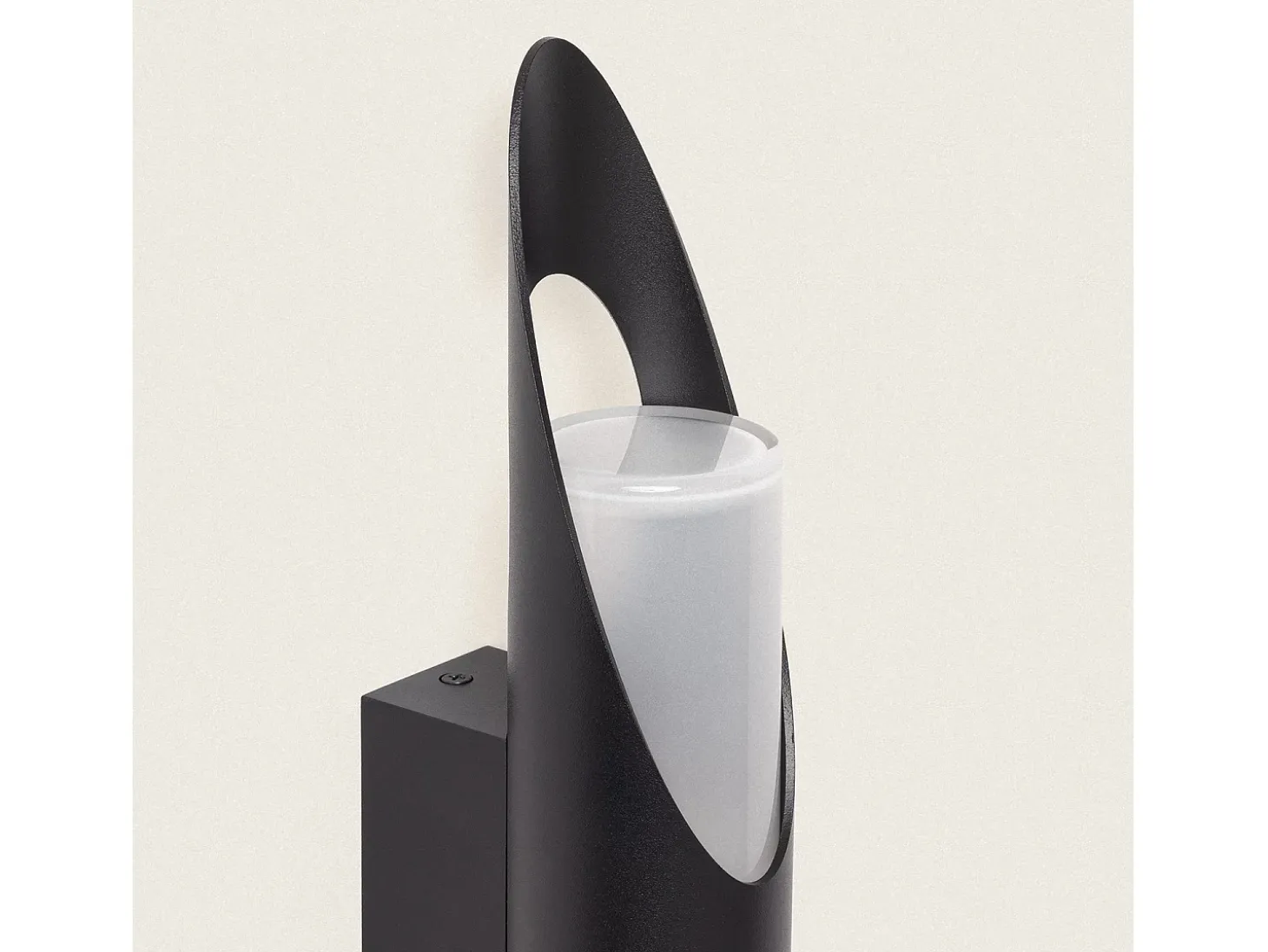 Aplique de Pared Exterior Aluminio Oblong Negro