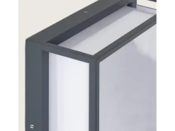 Aplique de Pared Exterior LED 20W Aluminio CCT Seleccionable Doble Difusor Arelien Large Antracita