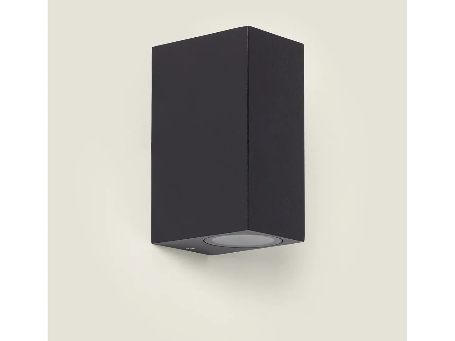 Aplique de Pared Exterior Aluminio Iluminación Doble Cara Negro Miseno