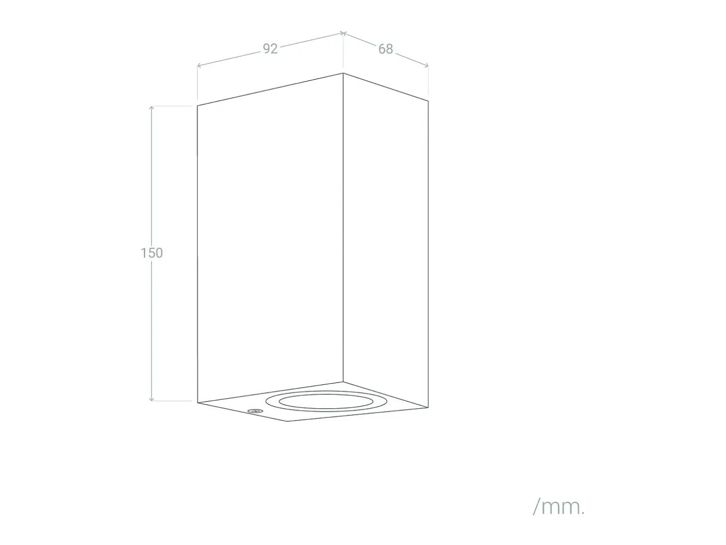 Aplique de Pared Exterior Aluminio Iluminación Doble Cara Negro Miseno