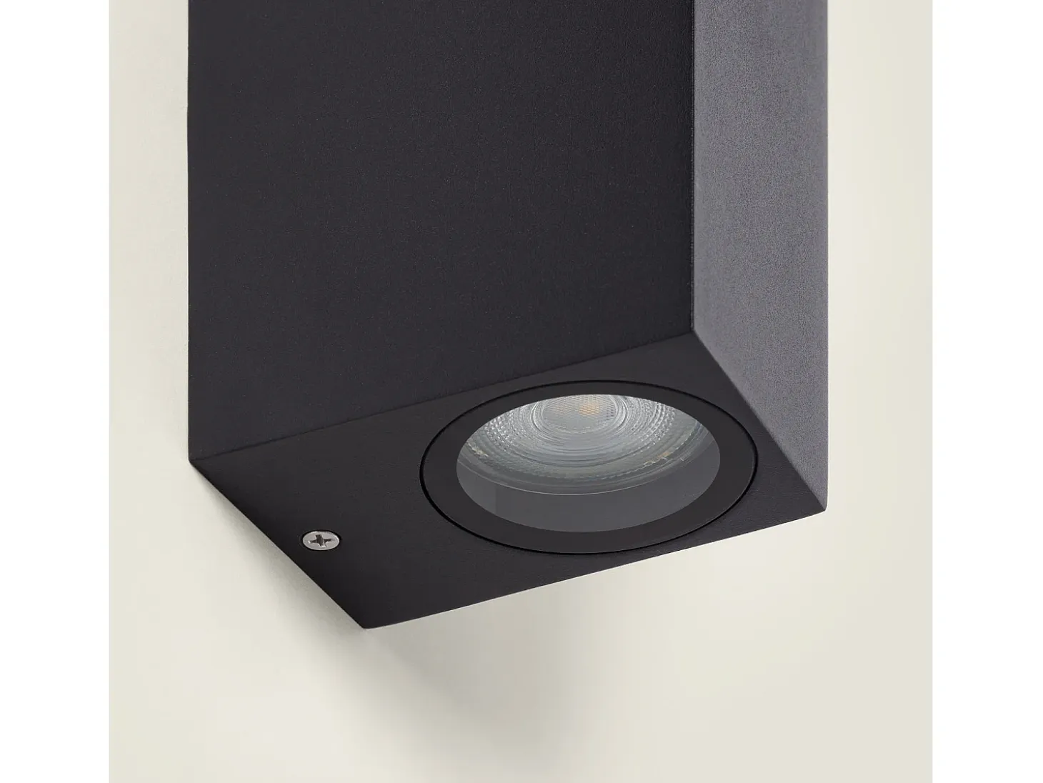 Aplique de Pared Exterior Aluminio Iluminación Doble Cara Negro Miseno