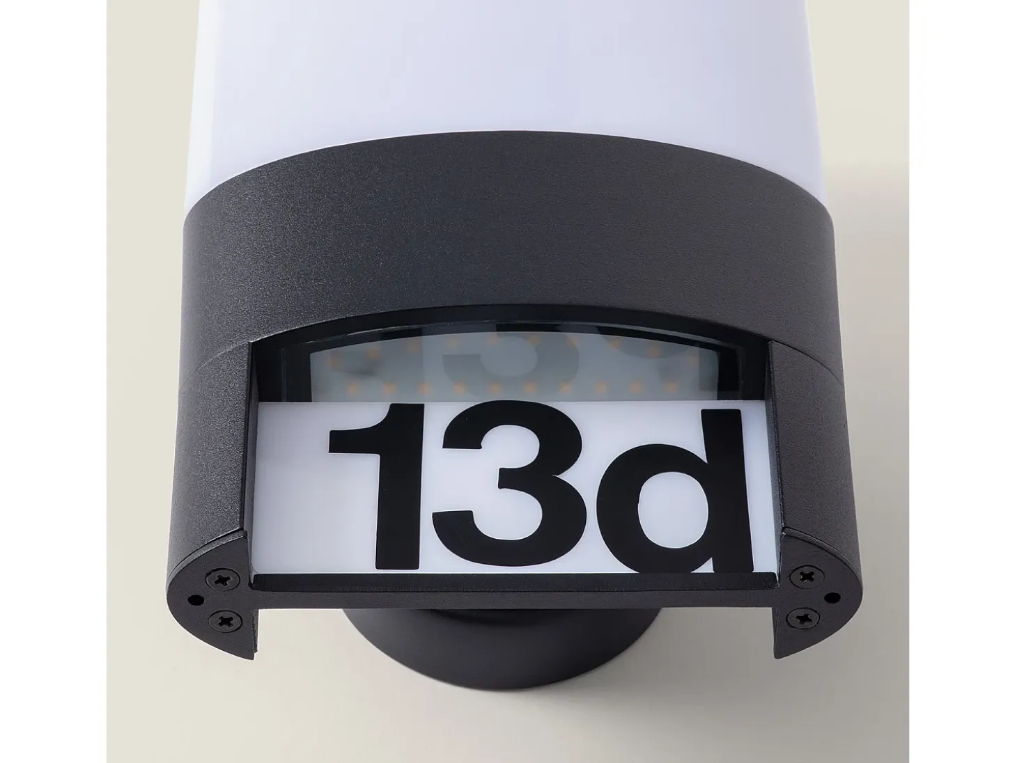 Aplique de Pared Exterior LED 10W Aluminio para Numeración de Vivienda Mulham Negro