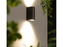 Aplique de Pared Exterior Iluminación Doble Cara Gala Negro Negro