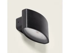 Aplique de Pared Exterior LED 15W Iluminación Rectangular Negro Masha Negro