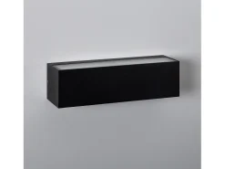 Aplique de Pared Exterior LED 10W Iluminación Doble Cara Rectangular Negro Lena 2700K Blanco Cálido
