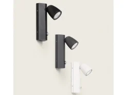 Aplique de Pared Exterior LED 6W Aluminio con Detector de Movimiento Abel Blanco
