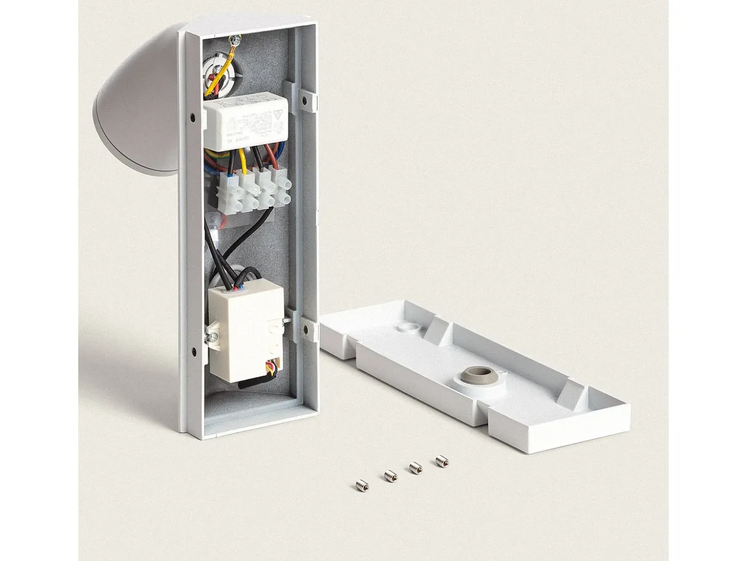 Aplique de Pared Exterior LED 6W Aluminio con Detector de Movimiento Abel Blanco