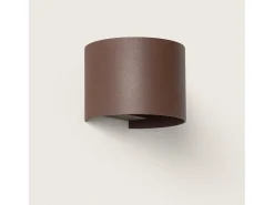 Aplique de Pared Exterior LED 10W Aluminio Iluminación Doble Cara CCT Seleccionable Denny Round Óxido
