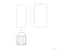 Aplique de Pared Exterior LED 10W Aluminio Iluminación Doble Cara CCT Seleccionable Denny Round Large Óxido