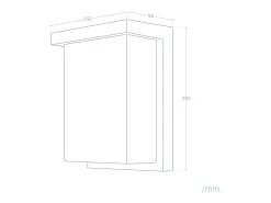 Aplique de Pared Exterior LED 16W Aluminio Tyron 4000K Negro Blanco Neutro
