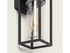 Aplique de Pared Exterior Aluminio Siawja Negro