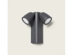 Aplique de Pared Exterior LED 12W Aluminio Abel Dos Focos Gris Oscuro