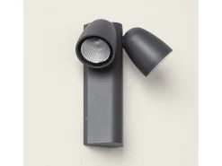 Aplique de Pared Exterior LED 12W Aluminio Abel Dos Focos Gris Oscuro
