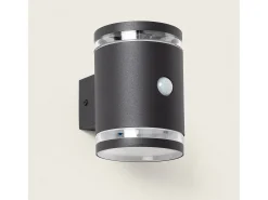 Aplique de Pared Exterior Solar LED Aluminio con Sensor de Movimiento Draco Negro