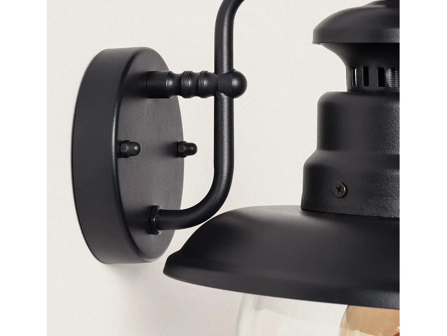 Aplique de Pared Exterior Aluminio Lurnea Negro