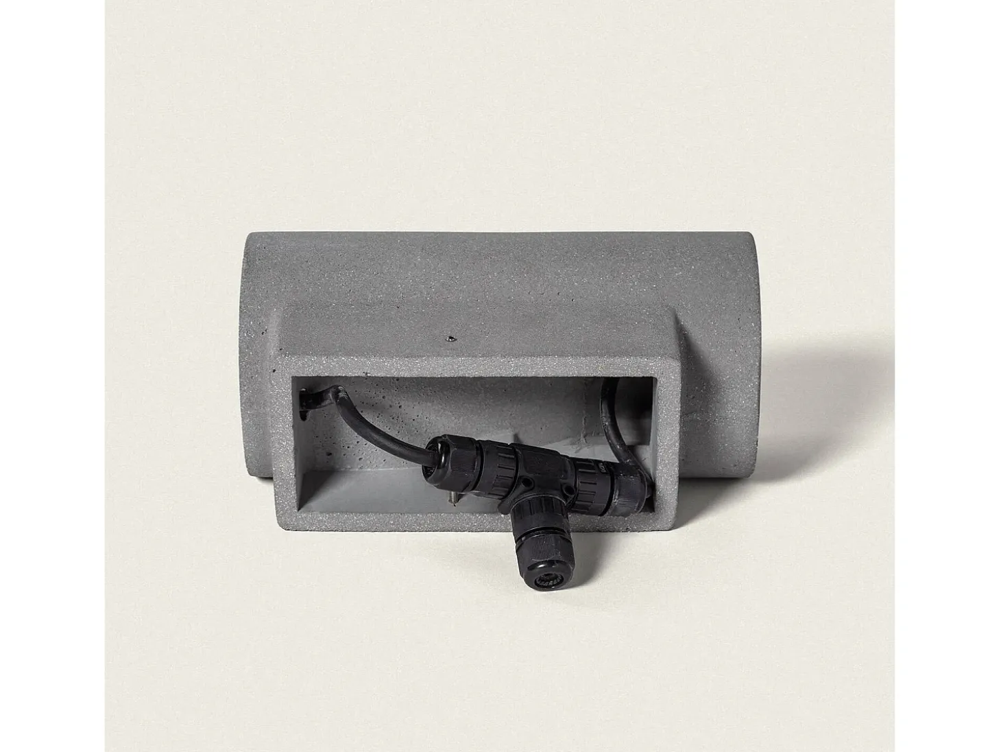 Aplique de Pared Exterior LED Regulable 12W Cemento Brinvo Gris Piedra