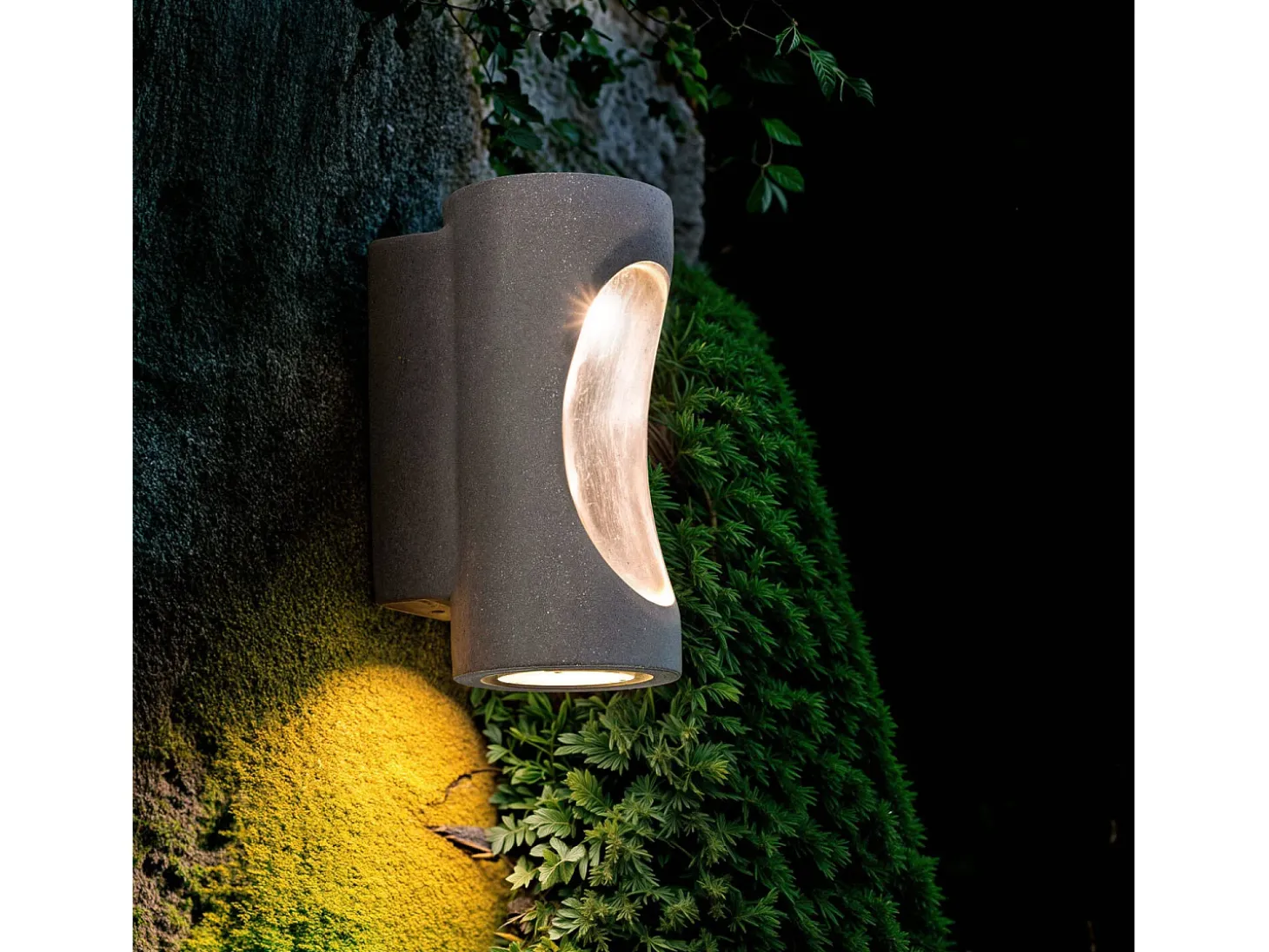 Aplique de Pared Exterior LED Regulable 12W Cemento Brinvo Gris Piedra