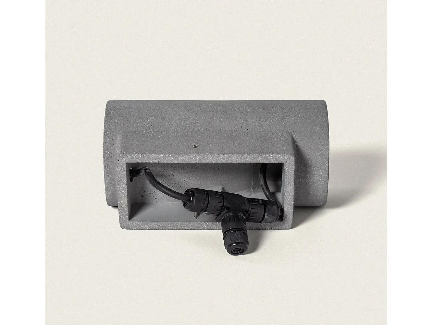 Aplique de Pared Exterior LED Regulable 12W Cemento Brinvo Gris Piedra