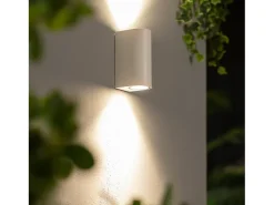 Aplique de Pared Exterior Iluminación Doble Cara Gala Blanco Blanco
