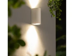 Aplique de Pared Exterior Iluminación Doble Cara Gala Blanco Blanco