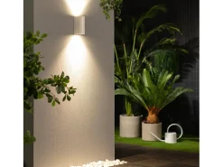 Aplique de Pared Exterior Iluminación Doble Cara Gala Blanco Blanco