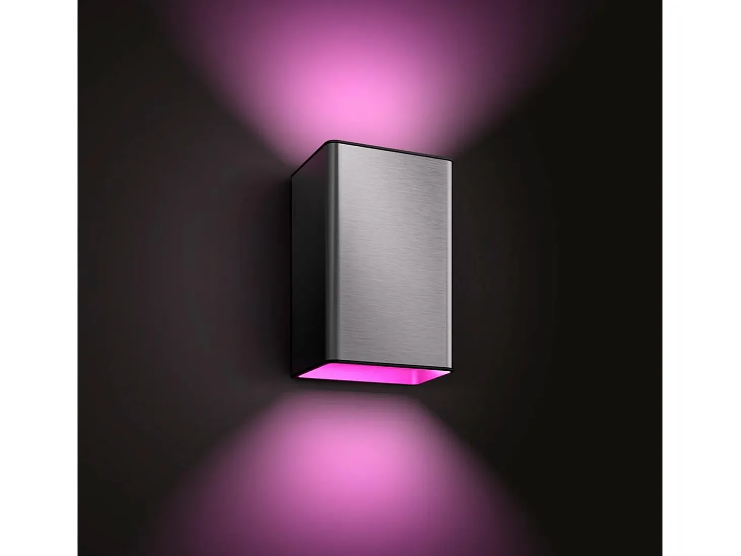 Aplique de Pared Exterior LED White Color 2x8W Hue Resonate Inox