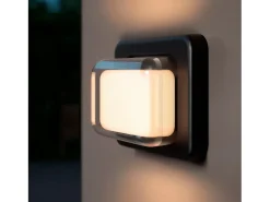 Aplique de Pared Exterior LED 10W Iluminación Rectangular Negro Gulpos Negro Mate