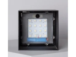 Aplique de Pared Exterior Solar LED 2W con Detector de Movimiento Radar Eros 3000K Blanco Cálido