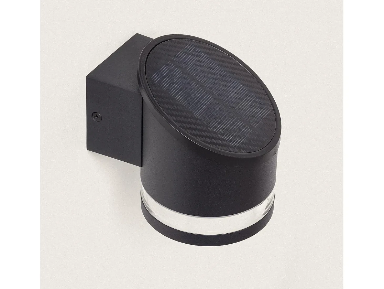 Aplique de Pared Exterior Solar LED Aluminio Eddan Negro