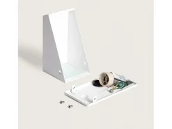 Aplique de Pared Exterior Metal y Cristal Ruzafa Blanco