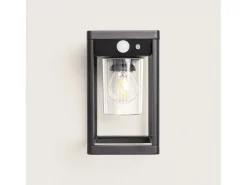 Aplique de Pared Exterior Solar LED 2W Aluminio con Sensor de Movimiento Devah Negro