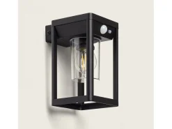 Aplique de Pared Exterior Solar LED 2W Aluminio con Sensor de Movimiento Devah Negro