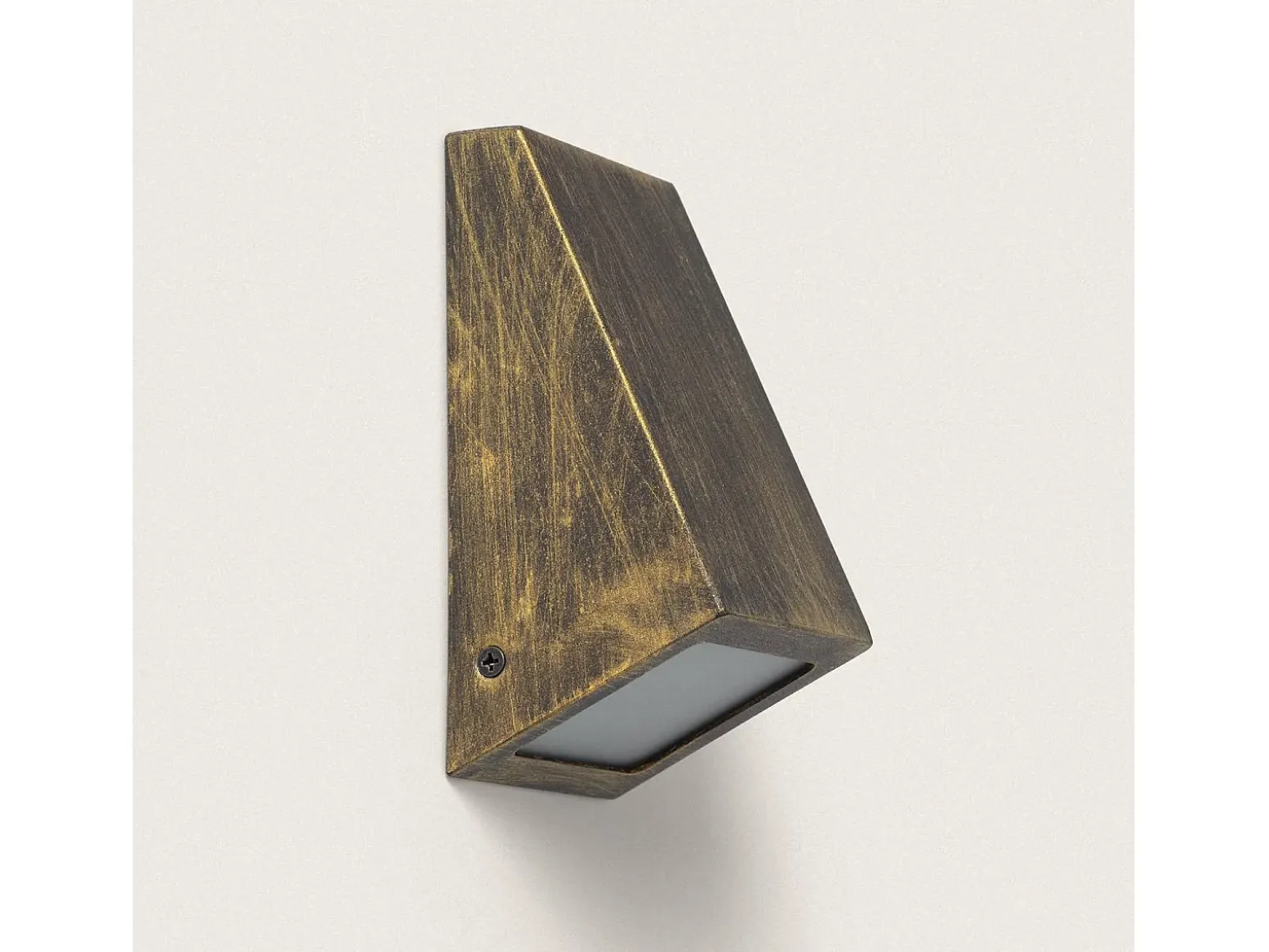 Aplique de Pared Exterior Metal y Cristal Ruzafa Negro / Dorado