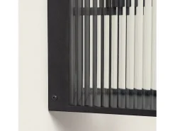 Aplique de Pared Exterior Metal y Cristal Taiga Negro