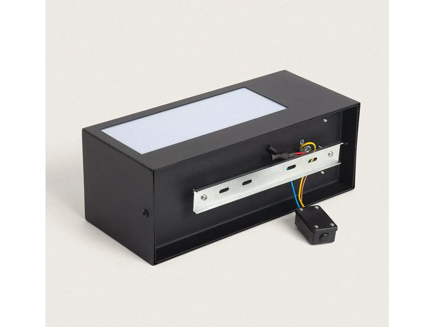 Aplique de Pared Exterior Acero Inoxidable con Detector de Movimiento Gakom Opal Negro