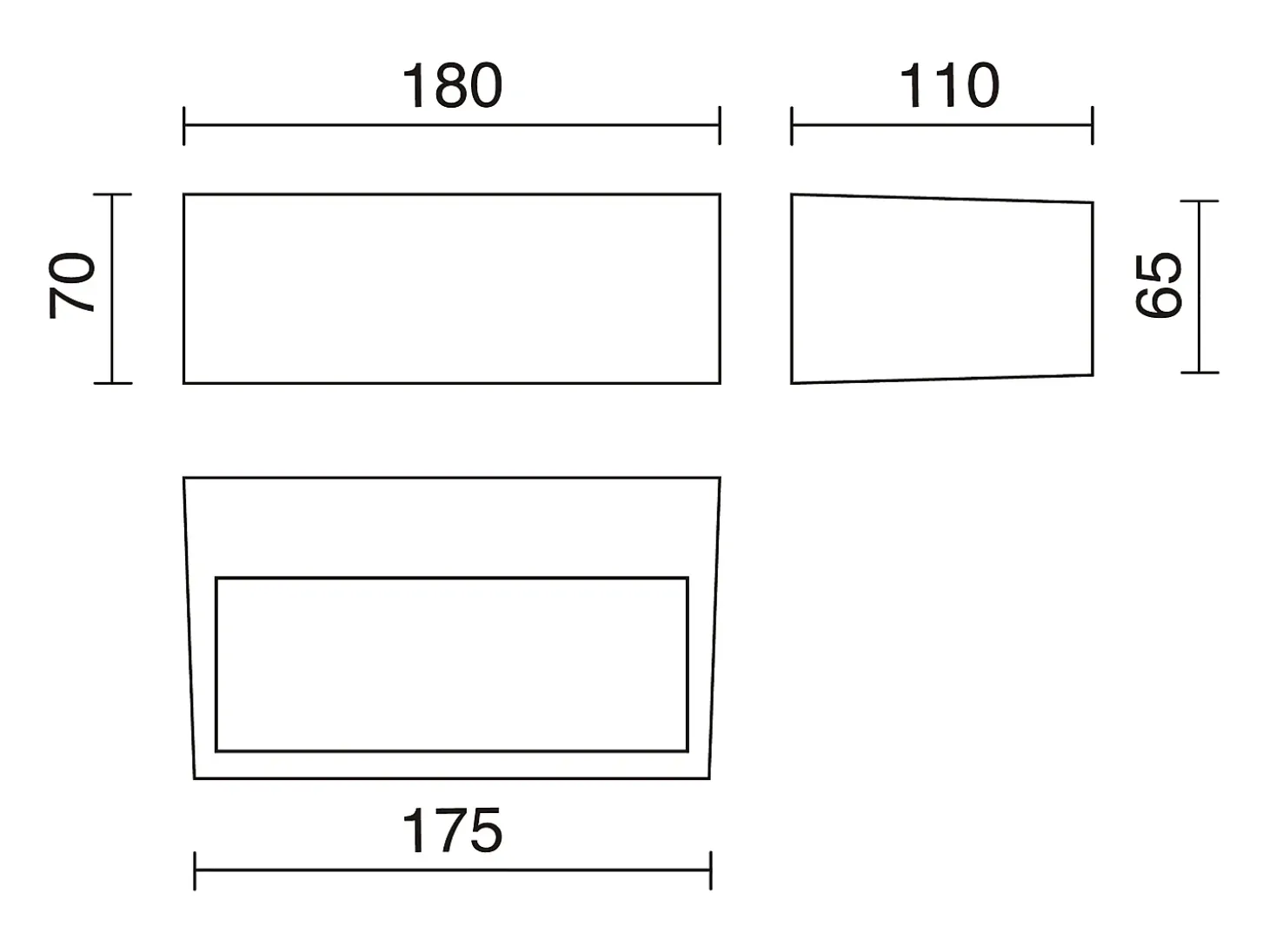 Aplique de pared IONA estilo moderno - L. 18 cm - LED SMD 13W- 1200lm y 3000K - aluminio y blanco - IP44