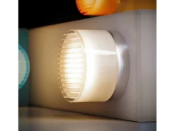 Aplique de pared LED Beneito Faure Oma de 8 W, IP65, interruptor CCT 2000 K/2800 K/4000 K, aplique vintage de aluminio, blanco