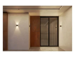 Aplique de pared LED blanco IP54 6,8W con aletas orientables 4000k